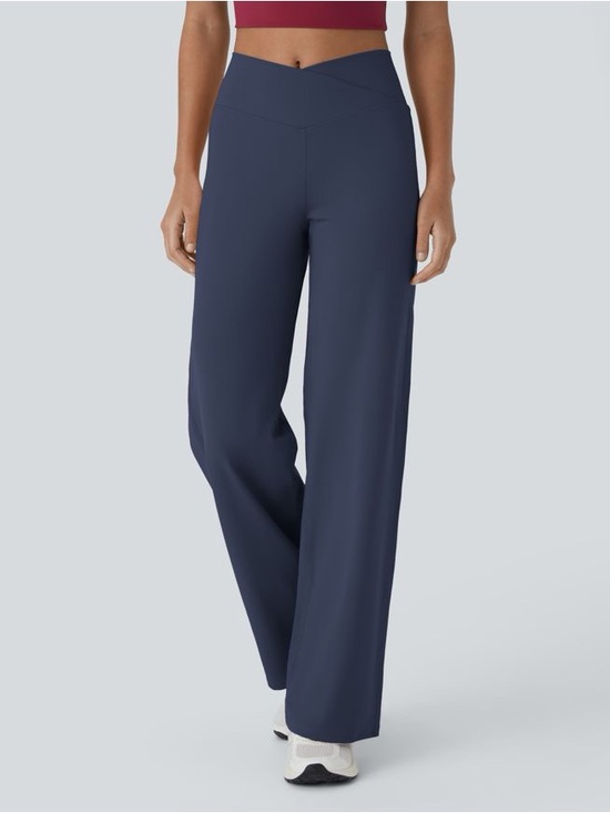 HALARA Pants - Halara Crossover Waist Wide Leg Yoga Pants